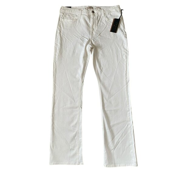 Jen7 by 7 for all mankind women's white long slim bootcut denim jeans size 14 - Picture 1 of 13